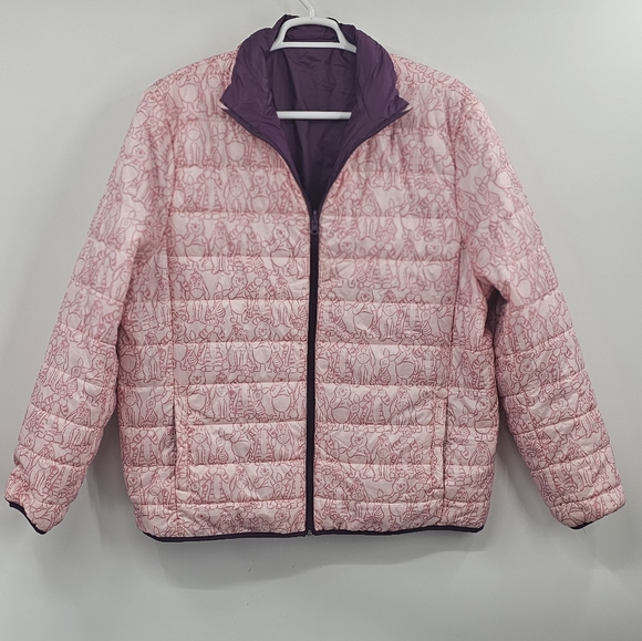 Disney Winnie The Pooh & Pals Puffy Reversible Jacket Size XL - Picture 1 of 11